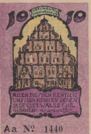10 PFENNIG 1921 Stadt LEMGO Lippe UNC DEUTSCHLAND Notgeld Banknote #PC123 - [11] Local Banknote Issues