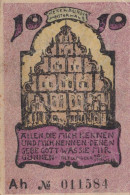 10 PFENNIG 1921 Stadt LEMGO Lippe UNC DEUTSCHLAND Notgeld Banknote #PC125 - [11] Local Banknote Issues
