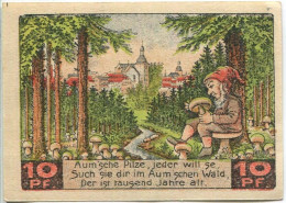 10 PFENNIG 1921 Stadt AUMA Thuringia DEUTSCHLAND Notgeld Papiergeld Banknote #PL785 - [11] Emissions Locales