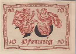 10 PFENNIG 1921 Stadt ARNSTADT Thuringia DEUTSCHLAND Notgeld Banknote #PF477 - [11] Emissions Locales