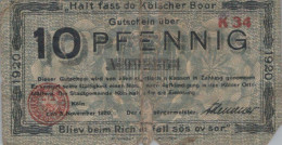 10 PFENNIG 1920 Stadt COLOGNE Rhine DEUTSCHLAND Notgeld Banknote #PG496 - Lokale Ausgaben