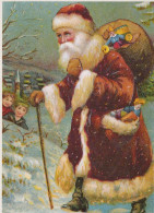 SANTA CLAUS CHRISTMAS Holidays Vintage Postcard CPSM #PAK335.GB - Santa Claus