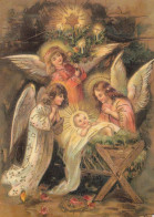 ANGEL CHRISTMAS Holidays Vintage Postcard CPSM #PAH842.GB - Anges