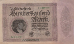 100000 MARK 1923 Stadt BERLIN DEUTSCHLAND Papiergeld Banknote #PL137 - Lokale Ausgaben