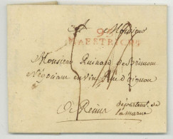 95 MAESTRICHT Maastricht Pour Reims Ruinard Champagne 1807 Bidel Juzancourt - 1794-1814 (Französische Besatzung)