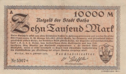 10000 MARK 1923 Stadt GOTHA Thuringia UNC DEUTSCHLAND Notgeld Papiergeld Banknote #PK734 - [11] Lokale Uitgaven