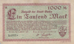 10000 MARK 1923 Stadt GOTHA Thuringia DEUTSCHLAND Notgeld Papiergeld Banknote #PK968 - Lokale Ausgaben