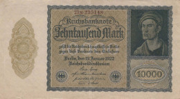 10000 MARK 1922 Stadt BERLIN DEUTSCHLAND Papiergeld Banknote #PL128 - [11] Local Banknote Issues