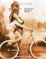 Niger 1999, Cinema, M. Monroe, Bicycle, BF IMPERFORATED - Niger (1960-...)