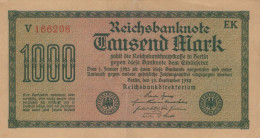 1000 MARK 1922 Stadt BERLIN DEUTSCHLAND Papiergeld Banknote #PL462 - [11] Local Banknote Issues