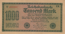 1000 MARK 1922 Stadt BERLIN DEUTSCHLAND Papiergeld Banknote #PL464 - [11] Local Banknote Issues