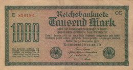 1000 MARK 1922 Stadt BERLIN DEUTSCHLAND Papiergeld Banknote #PL451 - Lokale Ausgaben