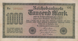 1000 MARK 1922 Stadt BERLIN DEUTSCHLAND Papiergeld Banknote #PL388 - [11] Emissions Locales