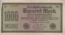 1000 MARK 1922 Stadt BERLIN DEUTSCHLAND Papiergeld Banknote #PL026 - [11] Local Banknote Issues