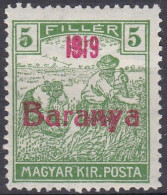 Hongrie Baranya 1919 Mi 20a  Moissonneurs    (G6) - Baranya