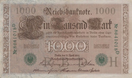 1000 MARK 1910 DEUTSCHLAND Papiergeld Banknote #PL369 - [11] Lokale Uitgaven