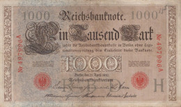 1000 MARK 1910 DEUTSCHLAND Papiergeld Banknote #PL368 - [11] Lokale Uitgaven