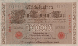1000 MARK 1910 DEUTSCHLAND Papiergeld Banknote #PL336 - [11] Emissions Locales