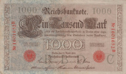 1000 MARK 1910 DEUTSCHLAND Papiergeld Banknote #PL297 - [11] Local Banknote Issues