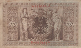 1000 MARK 1910 DEUTSCHLAND Papiergeld Banknote #PL272 - Lokale Ausgaben