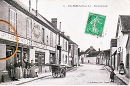 28 Eure Et Loir VILLEMEUX Rue Principale Café Français  Epicerie Mercerie Articles De Chasse - Villemeux-sur-Eure