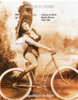 Niger 1999, Cinema, M. Monroe, Bicycle, BF IMPERFORATED - Radsport