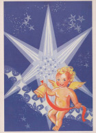 ANGE Bonne Année Noël Vintage Carte Postale CPSM #PAS721.FR - Anges