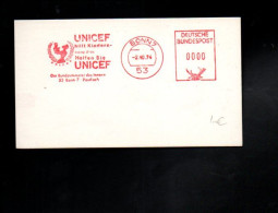 UNICEF ALLEMAGNE 1974 FLAMME SPECIMEN - UNICEF