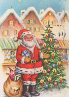 PÈRE NOËL NOËL Fêtes Voeux Vintage Carte Postale CPSM #PAJ690.FR - Santa Claus