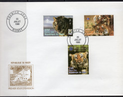 Niger 1998, Year Of The Tiger, Lions Club, Rotary, Scout, FDC - Roofkatten