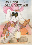 RABBIT Animals Vintage Postcard CPSM #PBR056.GB - Otros & Sin Clasificación