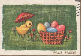 EASTER CHICKEN EGG Vintage Postcard CPSM #PBO883.GB - Ostern