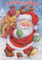 SANTA CLAUS Happy New Year Christmas Vintage Postcard CPSM #PBL523.GB - Santa Claus