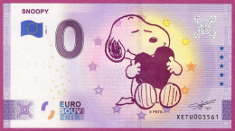 0-Euro XETU 01 2021 SNOOPY - Essais Privés / Non-officiels