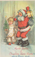 PÈRE NOËL NOËL Fêtes Voeux Vintage Carte Postale CPSMPF #PAJ423.FR - Santa Claus