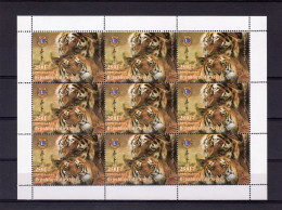 Niger 1998, Year Of The Tiger, Lions, Sheetlet - Big Cats (cats Of Prey)