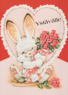 LAPIN Animaux Vintage Carte Postale CPSM #PBS749.FR - Other & Unclassified