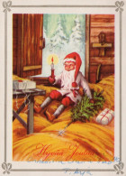 PAPÁ NOEL NAVIDAD Fiesta Vintage Tarjeta Postal CPSM #PAK402.ES - Santa Claus