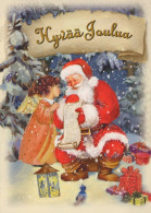 PAPÁ NOEL ÁNGELES NAVIDAD Vintage Tarjeta Postal CPSM #PAK101.ES - Santa Claus