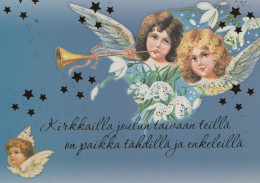 ÁNGEL NAVIDAD Vintage Tarjeta Postal CPSM #PAH215.ES - Angels