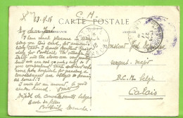 Kaart  Verzonden "Depot D'convalescence Belge / Ecole De Filles / Port-Bail PMB 27/4/16 Naar B.C.M. A CALAIS  (4208) - Belgische Armee