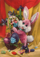 PÂQUES LAPIN Vintage Carte Postale CPSM #PBO383.FR - Pâques