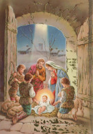 Vierge Marie Madone Bébé JÉSUS Noël Religion Vintage Carte Postale CPSM #PBB801.FR - Maagd Maria En Madonnas