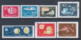 Hungary 1959 Mi# 1571-1577 A Used - Intl. Geophysical Year / Space - Oblitérés