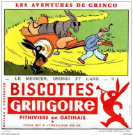 BUVARD    BISCOTTES  GRINGOIRE  LE MEUNIER PAR COQ    20X13 TB ETAT - Biscottes