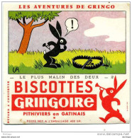 BUVARD    BISCOTTES  GRINGOIRE  LE CHASSEUR PAR COQ    20X13 TB ETAT - Biscottes