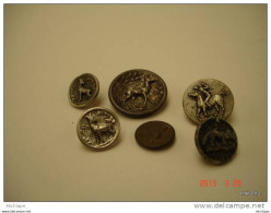 6 BOUTONS  DE CHASSE - Buttons