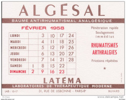 BUVARD  ALGESAL   15X12 - Produits Pharmaceutiques