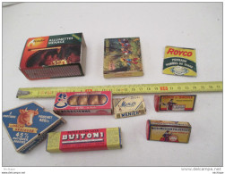 LOT DE 7 MINI BOITES PUBLICITAIRES  DE 6 A 8 Cm LA BOITE D'ALLUMETTES FAMILLIALE  POUR COMPARER - Toy Memorabilia