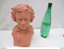 BELLE  STATUETTE EN  TERRE CUITE  DE BEETHOVEN  SIGNE PAR NAMINI  HAUT. DE 30 Cm - Other & Unclassified